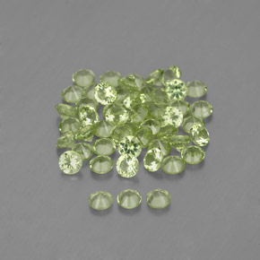  ct natürliche grüner Peridot-Edelsteine, Rundschliff, VVS-VS