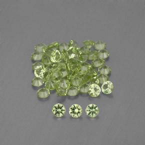 1,48 ct natürliche grüner Peridot-Edelsteine, Rundschliff, VVS-VS
