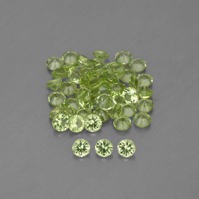  ct natürliche grüner Peridot-Edelsteine, Rundschliff, VVS-VS