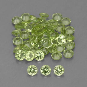  ct natürliche grüner Peridot-Edelsteine, Rundschliff, VVS-VS