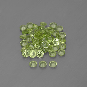  ct natürliche grüner Peridot-Edelsteine, Rundschliff, VVS-VS