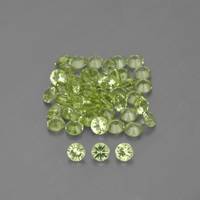  ct natürliche grüner Peridot-Edelsteine, Rundschliff, VVS-VS