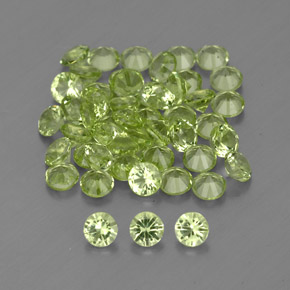  ct natürliche grüner Peridot-Edelsteine, Rundschliff, VVS-VS