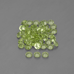  ct natürliche grüner Peridot-Edelsteine, Rundschliff, VVS-VS