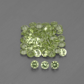  ct natürliche grüner Peridot-Edelsteine, Rundschliff, VVS-VS