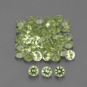  ct natürliche grüner Peridot-Edelsteine, Rundschliff, VVS-VS