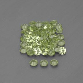  ct natürliche grüner Peridot-Edelsteine, Rundschliff, VVS-VS