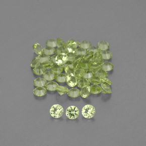  ct natürliche grüner Peridot-Edelsteine, Rundschliff, VVS-VS