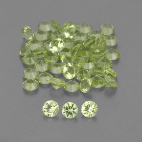  ct natürliche grüner Peridot-Edelsteine, Rundschliff, VVS-VS