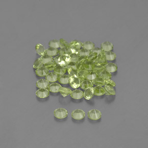  ct natürliche grüner Peridot-Edelsteine, Rundschliff, VVS-VS