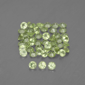  ct natürliche grüner Peridot-Edelsteine, Rundschliff, VVS-VS