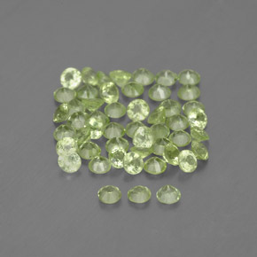  ct natürliche grüner Peridot-Edelsteine, Rundschliff, VVS-VS
