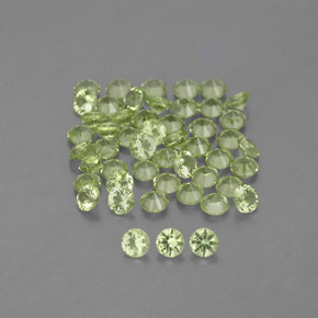  ct natürliche grüner Peridot-Edelsteine, Rundschliff, VVS-VS