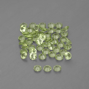  ct natürliche grüner Peridot-Edelsteine, Rundschliff, VVS-VS