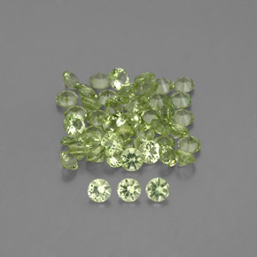  ct natürliche grüner Peridot-Edelsteine, Rundschliff, VVS-VS