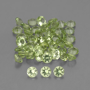  ct natürliche grüner Peridot-Edelsteine, Rundschliff, VVS-VS