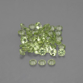  ct natürliche grüner Peridot-Edelsteine, Rundschliff, VVS-VS