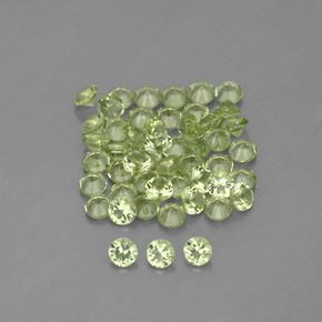  ct natürliche grüner Peridot-Edelsteine, Rundschliff, VVS-VS