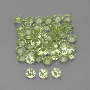  ct natürliche grüner Peridot-Edelsteine, Rundschliff, VVS-VS