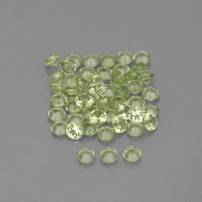  ct natürliche grüner Peridot-Edelsteine, Rundschliff, VVS-VS