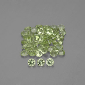 1,46 ct natürliche grüner Peridot-Edelsteine, Rundschliff, VVS-VS