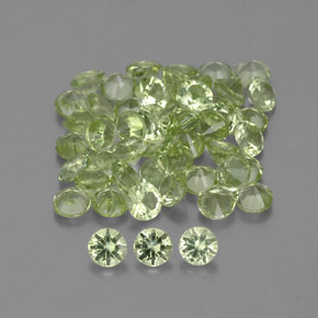 1,46 ct natürliche grüner Peridot-Edelsteine, Rundschliff, VVS-VS