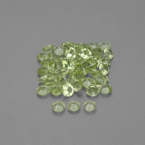 1,46 ct natürliche grüner Peridot-Edelsteine, Rundschliff, VVS-VS