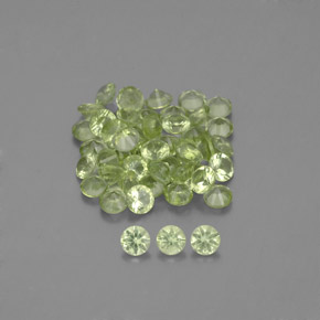  ct natürliche grüner Peridot-Edelsteine, Rundschliff, VVS-VS