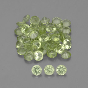  ct natürliche grüner Peridot-Edelsteine, Rundschliff, VVS-VS
