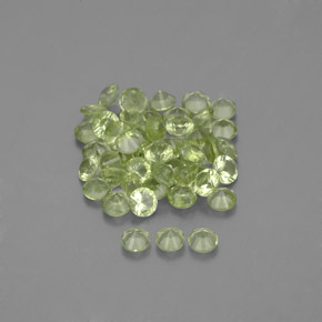  ct natürliche grüner Peridot-Edelsteine, Rundschliff, VVS-VS