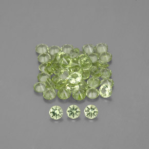 1,48 ct natürliche grüner Peridot-Edelsteine, Rundschliff, VVS-VS