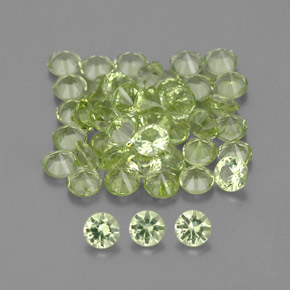 1,48 ct natürliche grüner Peridot-Edelsteine, Rundschliff, VVS-VS