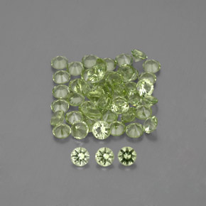 1,48 ct natürliche grüner Peridot-Edelsteine, Rundschliff, VVS-VS