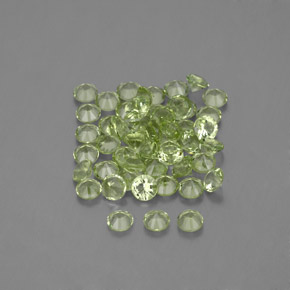 1,48 ct natürliche grüner Peridot-Edelsteine, Rundschliff, VVS-VS