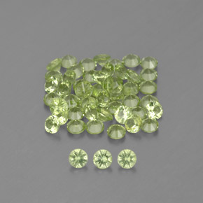  ct natürliche grüner Peridot-Edelsteine, Rundschliff, VVS-VS
