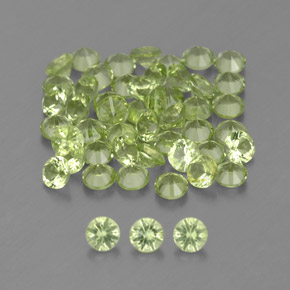 ct natürliche grüner Peridot-Edelsteine, Rundschliff, VVS-VS
