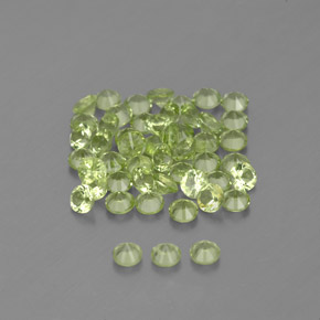 ct natürliche grüner Peridot-Edelsteine, Rundschliff, VVS-VS
