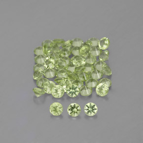 1,47 ct natürliche grüner Peridot-Edelsteine, Rundschliff, VVS-VS