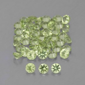 1,47 ct natürliche grüner Peridot-Edelsteine, Rundschliff, VVS-VS