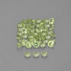 1,47 ct natürliche grüner Peridot-Edelsteine, Rundschliff, VVS-VS