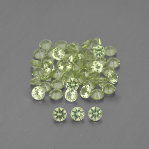  ct natürliche grüner Peridot-Edelsteine, Rundschliff, VVS-VS