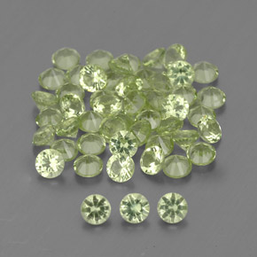  ct natürliche grüner Peridot-Edelsteine, Rundschliff, VVS-VS