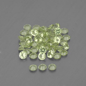  ct natürliche grüner Peridot-Edelsteine, Rundschliff, VVS-VS