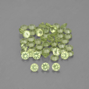  ct natürliche grüner Peridot-Edelsteine, Rundschliff, VVS-VS