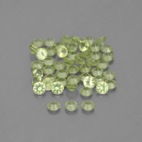  ct natürliche grüner Peridot-Edelsteine, Rundschliff, VVS-VS