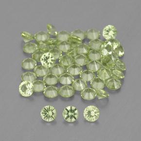 1,47 ct natürliche grüner Peridot-Edelsteine, Rundschliff, VVS-VS