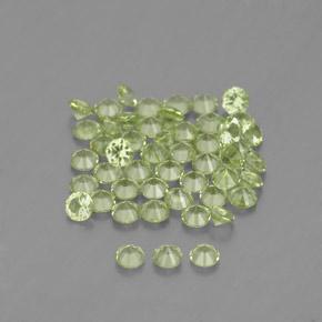 1,47 ct natürliche grüner Peridot-Edelsteine, Rundschliff, VVS-VS