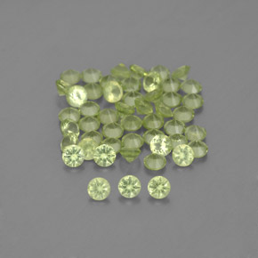  ct natürliche grüner Peridot-Edelsteine, Rundschliff, VVS-VS
