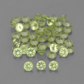  ct natürliche grüner Peridot-Edelsteine, Rundschliff, VVS-VS