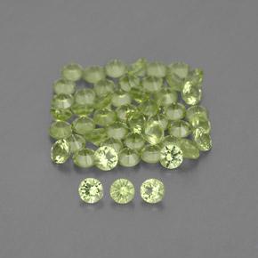 1,47 ct natürliche grüner Peridot-Edelsteine, Rundschliff, VVS-VS